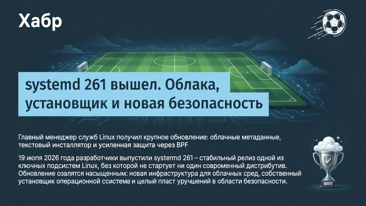 systemd 261 вышел. Облака, установщик и новая безопасность