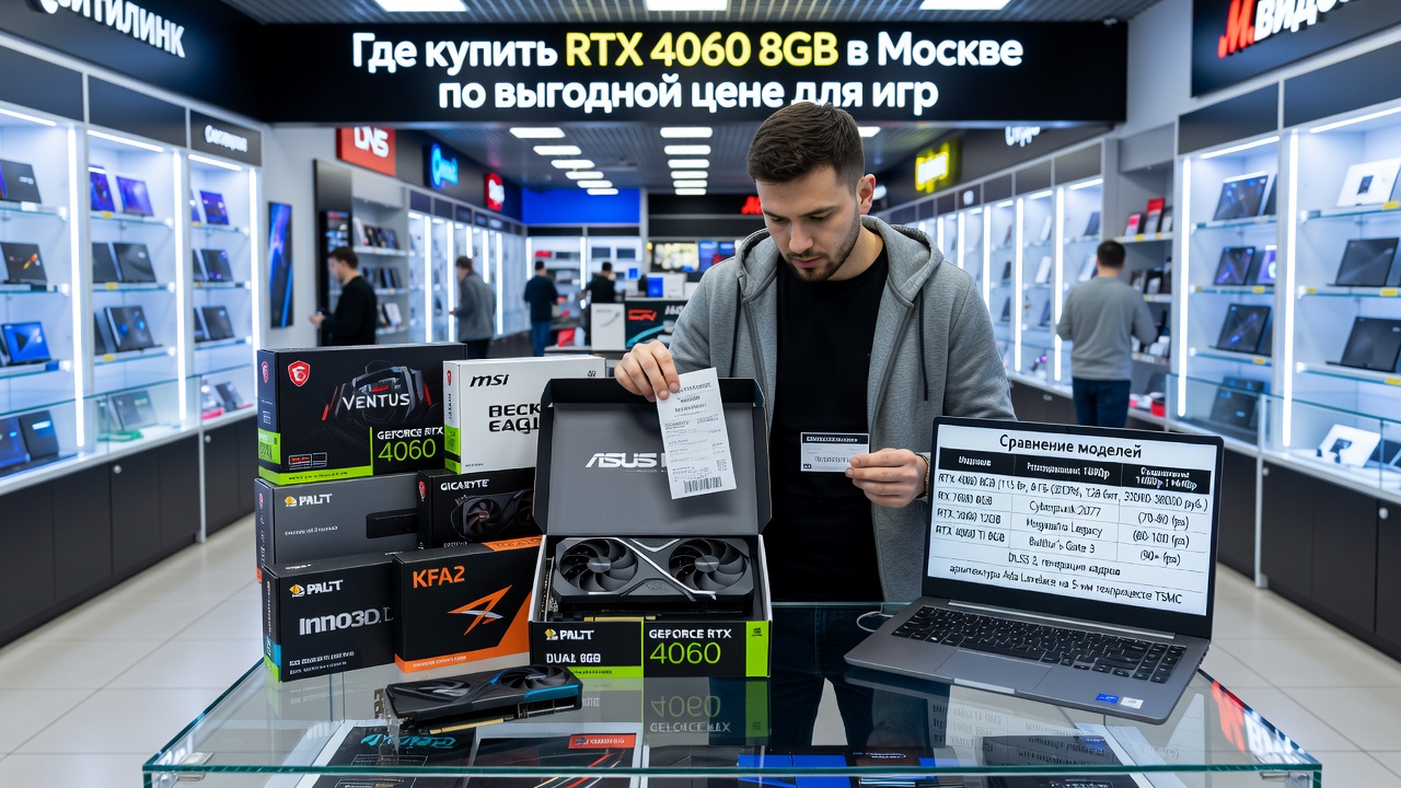 Где купить RTX 4060 8GB в Москве по выгодной цене для игр